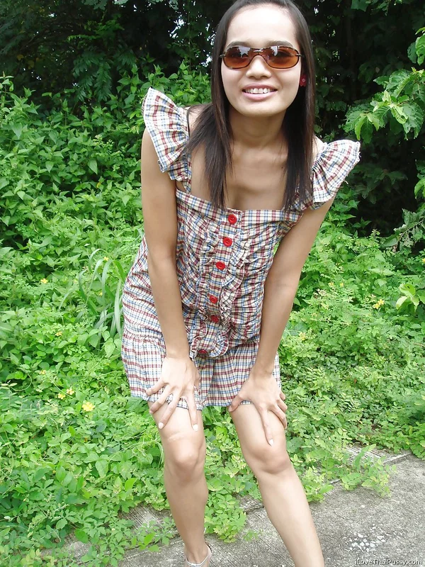 Sexy babe Lana Lane flashing her tits and spreading her legs outdoor  - Thai, Masturbation, Asian, Outdoor, Babe, Beautiful, Panties, Hairy, Spreading, Big Tits  - Photo 4
