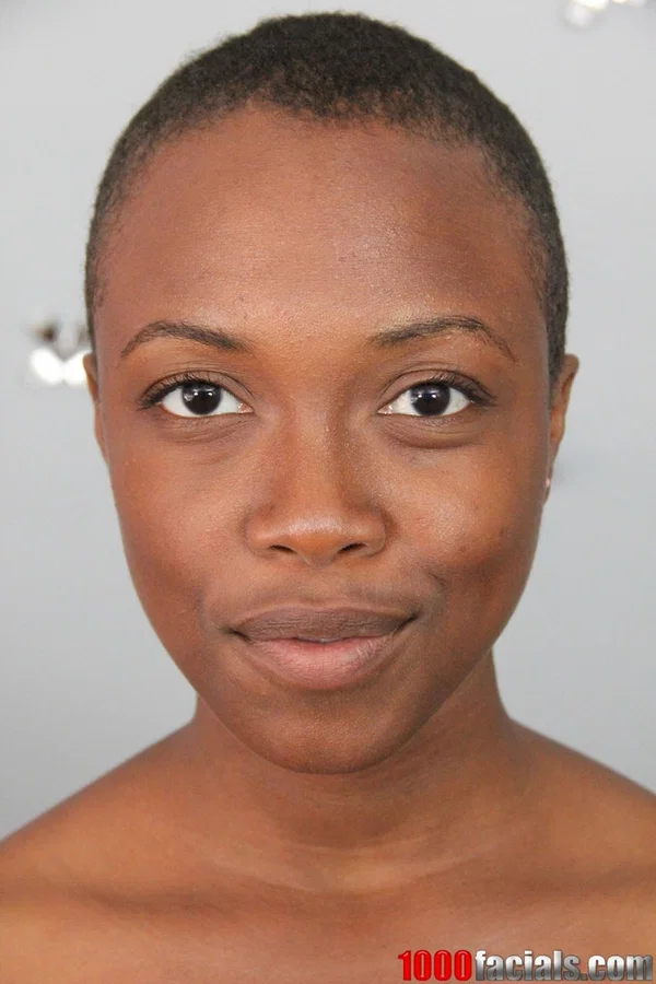 Black chick with short hair and a high butt gets a facial cumshot after a BJ  - African, Ebony, Facial, Short Hair, POV, Cumshot, Black, Ass, Pretty, Face  - Photo 14