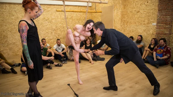 Public Disgrace featuring Francesca DiCaprio, Max Cortes Porn Pics  - Public, Hairy, BDSM, Groupsex, Cute, Anal, Teen, Perfect, White, Cumshot  - Photo 10