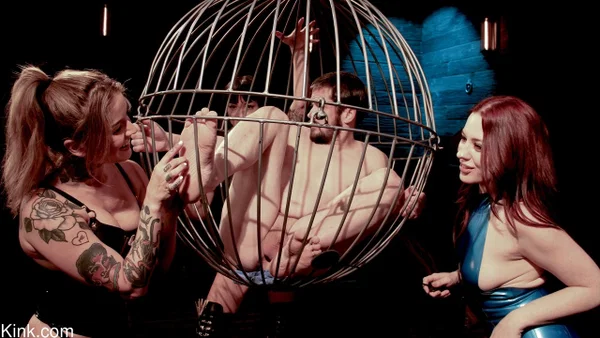 White girls peg a restrained male slave during kinky bondage play  - Pegging, Perfect, Bondage, Latina, MILF, Redhead, Petite, Strapon, BDSM, High Heels  - Photo 4