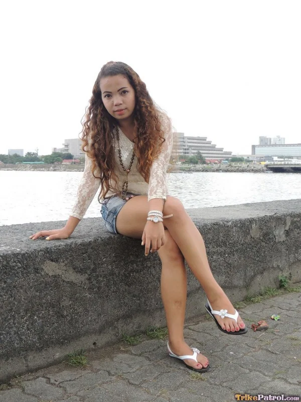 Curly haired amateur teen Khate enjoying POV sex with a horny stranger  - Asian, Amateur, Outdoor, Blowjob, Cowgirl, Non Nude, Pussy, Spreading  - Photo 2