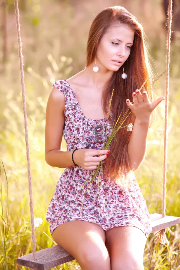 Cute redhead teen Jasmine D poses in a sexy dress and while naked outdoors  - Perfect, Amateur, Babe, Glamour, Beautiful, Solo, Model, Sexy, Cute, Teen  - Photo 1