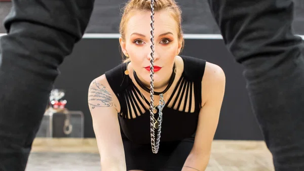 Submissive teen Belle Claire gets her face and twat fucked while leashed  - Deepthroat, Czech, Redhead, Anal, White, Blowjob, Handjob, Short Hair, Spreading, European  - Photo 6