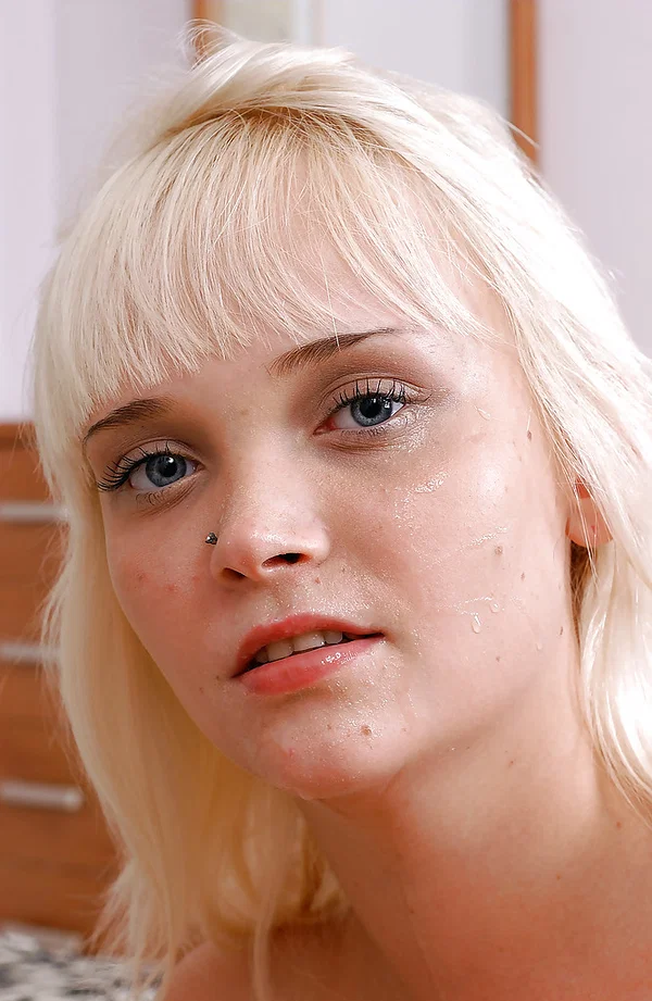 Blonde teen girl Sasha I gives a blowjob and gets her twat pounded  - Teen, Facial, Cumshot, Hardcore, Ass Fucking, Face, Blowjob, Shorts, Tiny Tits, Cum In Mouth  - Photo 15