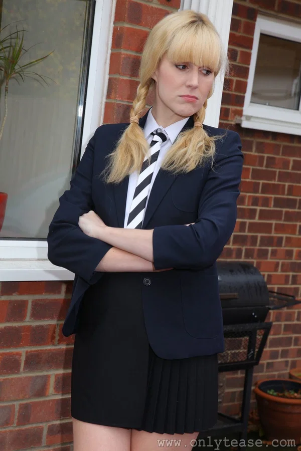 Blonde schoolgirl Joceline washing innocent body & dirty socks in the bathtub  - Socks, Bath, Upskirt, Panties, Close Up, Skirt, Wet, Feet, Babe, Solo  - Photo 2