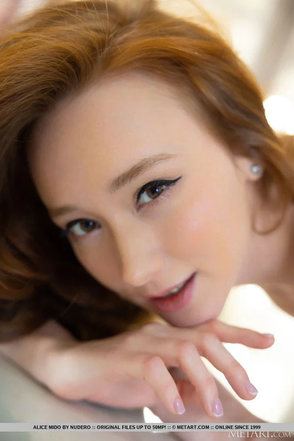 Charming Asian teen Alice Mido goes nude in white stockings  - Shaved, Asian, Teen, Beautiful, Face, Pussy, Ass, Stockings, Glamour, European  - Photo 18