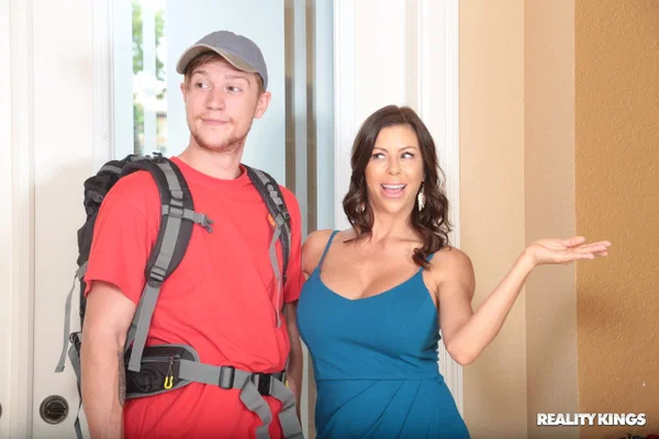 Superb MILF Alexis Fawx shows her huge fakes and gets rammed in the kitchen  - Mom, MILF, Big Cock, Hardcore, Big Tits, Natural Tits, Cumshot, Pornstar, Kitchen, POV  - Photo 7