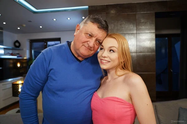 Teen Rebecca Black gives grandpa a blowjob and enjoys a hardcore bang  - Old Young, Old Man, Teen, Pussy, Brunette, Cute, Spreading, Cowgirl, Blowjob, Non Nude  - Photo 5