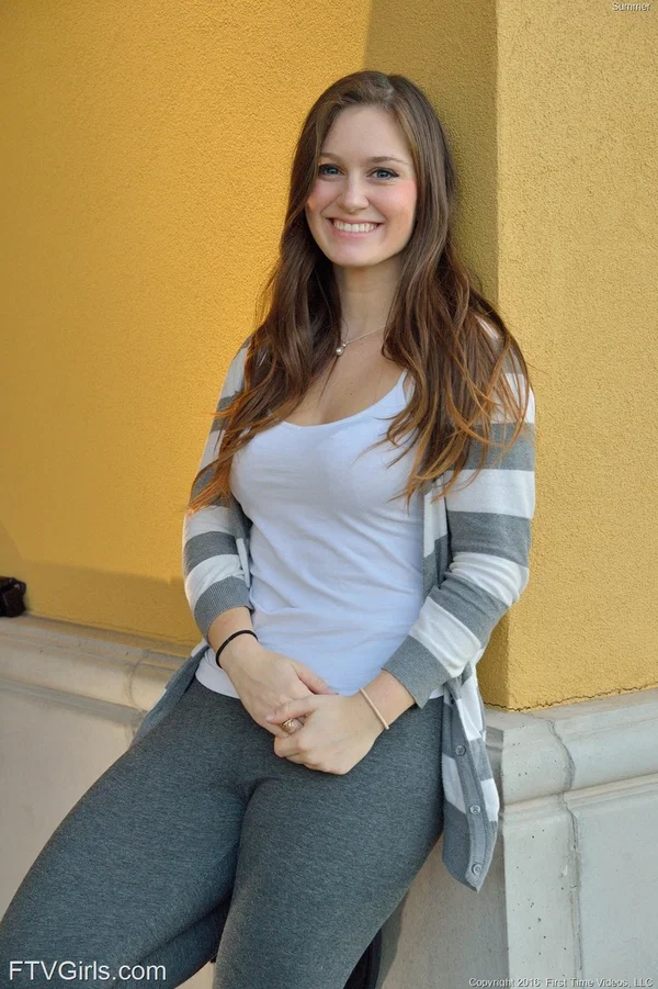 Breathtaking brunette Summer bares her natural juggs and trimmed pussy  - Undressing, Beautiful, Cute, Jeans, Amateur, Public, Teen, Babe, MILF, Perfect  - Photo 15