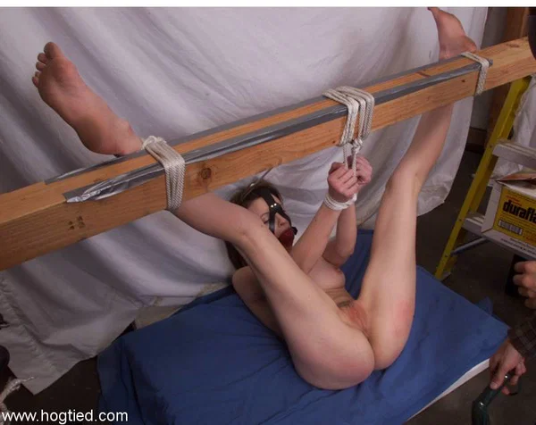 Submissive Molly Matthews gets whipped & spanked while tied up and ball-gagged  - Bondage, Spreading, BDSM, Pussy, Legs, Feet, Close Up  - Photo 12