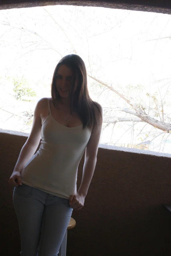 Amateur teen Megan Loxx unveils her fantastic bum and naturals on the terrace  - Jeans, Undressing, Ass, Teen, Amateur, Panties, Pussy, Babe, PAWG, Outdoor  - Photo 1