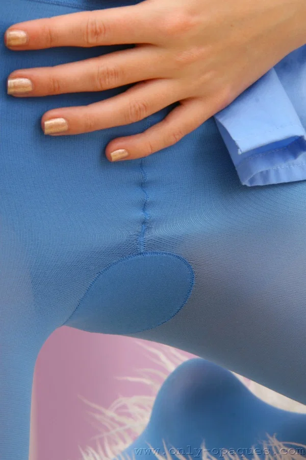Teen babe Tindra strips off her blue uniform & exposes big tits in her bedroom  - Schoolgirl, Petite, Pantyhose, Babe, Undressing, Upskirt, Fake Tits, Teen, Legs, Ass  - Photo 13