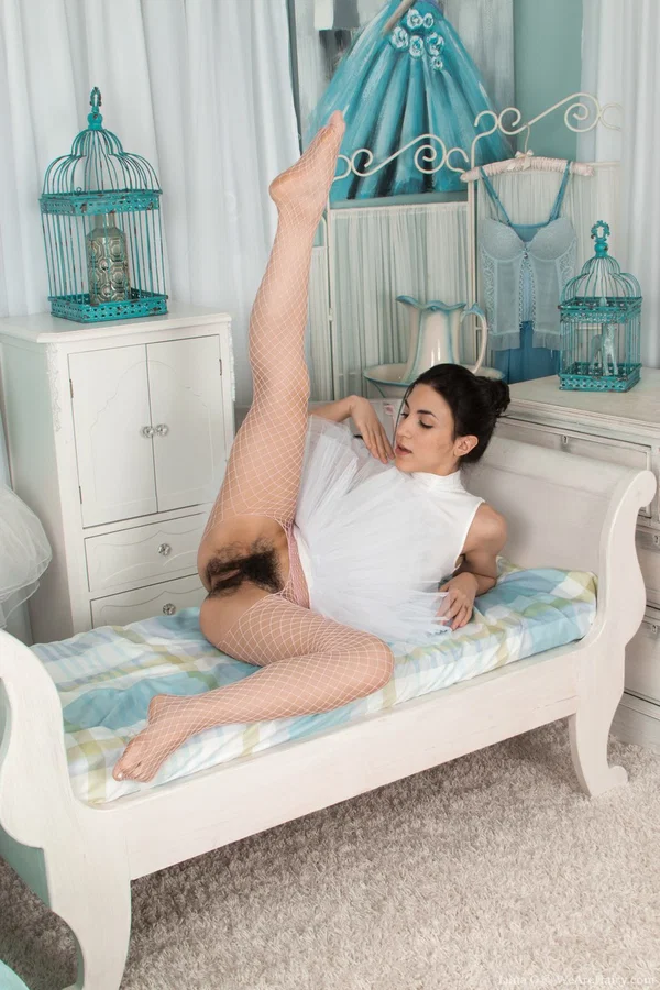 Hairy ballerina Luna O strips and shows furry cunt during her performance  - Ballerina, Hairy, Armpit, Upskirt, Pantyhose, Ass, Amateur, Short Hair, Spreading, Clothed  - Photo 6