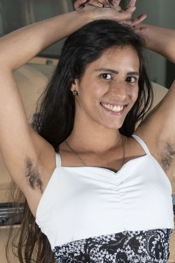 Exotic American teen Pamela stripping and flaunting her hairy pussy & armpits  - Hairy, Amateur, White  - Photo 4