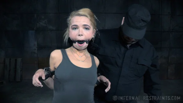 Blonde teen Alina West is penetrated while helplessly subdued in a dungeon  - BDSM, Anal, Blindfold, Bondage, Teen, Saggy Tits, Natural Tits, Cute, Face, Feet  - Photo 6