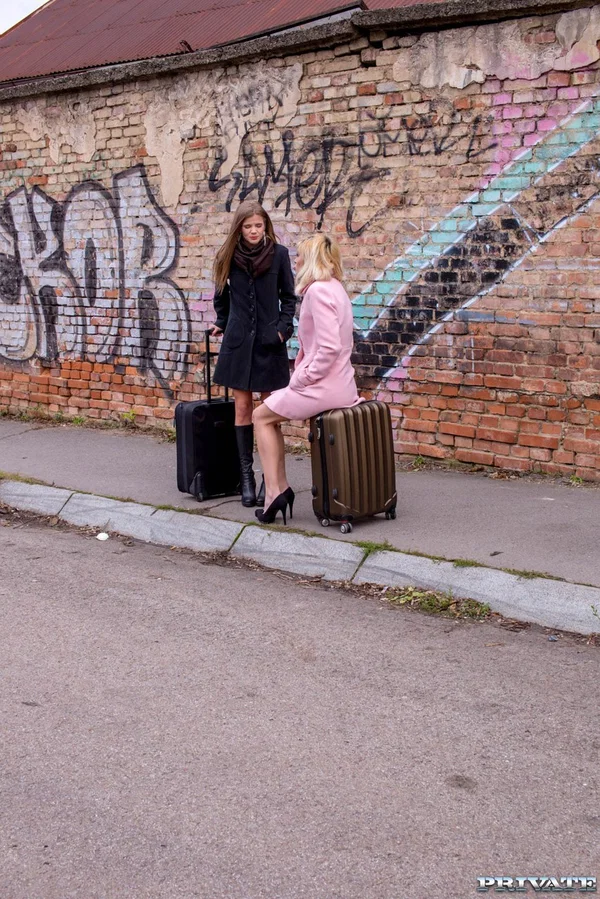 Czech stunners Ria Sunn & Sarah Kay share a black rod in an IR threesome  - FFM, Interracial, Teen, Czech, Blonde, Handjob, Outdoor, Blowjob, Short Hair, European  - Photo 6