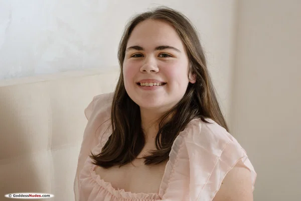 Smiley teen in cute socks shows her chubby body and super hairy vagina  - Hairy, Chubby, Socks, Curvy, Thick, BBW, Teen, Brunette, Tiny Tits, Nipples  - Photo 2
