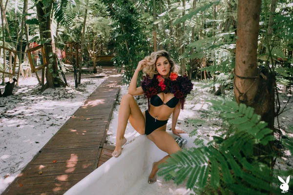 Sexy centerfold Kayci Darko flaunts her nice titties and firm ass in the woods  - Centerfold, Perfect, Teen, Lingerie, Cute, Amateur, PAWG, Sexy, Blonde, Outdoor  - Photo 5