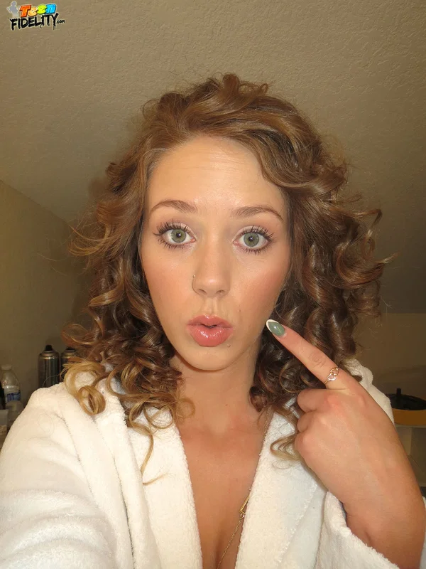 Kimber Day with curly red hair changes clothes for photo shoot and gets humped  - Teen, Curly, Glasses, Cute, Outdoor, Non Nude  - Photo 17