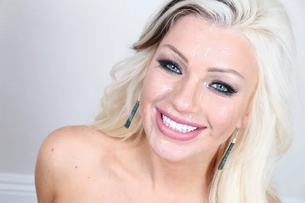 Blonde MILF Cameron Dee taking facial cumshot after ball licking blowjob  - MILF, Blowjob, Blonde, Facial, Cumshot, Big Cock, Face, Deepthroat, Ball Licking  - Photo 15