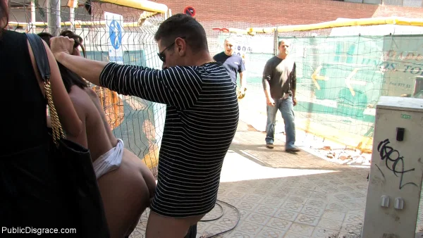 Public Disgrace performed by Oliver, Steve Holmes, SUSANA ABRIL Hot Porn  - Public, Hairy, Spanish, Bondage, BDSM, Outdoor, Blowjob, Glasses, Brunette, White  - Photo 20