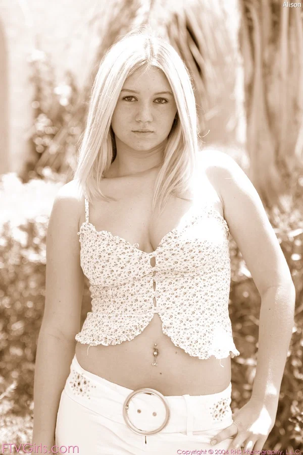 Slim cutie Alison removes her white corset and pants to flaunt her lovely tits  - Schoolgirl, Solo, Natural Tits, Sandals, Babe, Amateur, Blonde, Big Tits, Glamour, Beautiful  - Photo 15