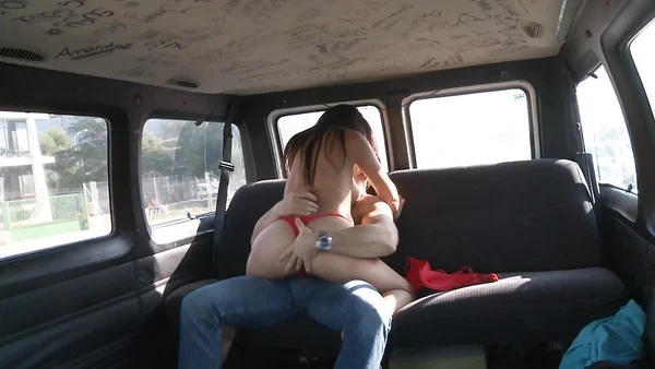 Busty babe gets fucked in backseat of car and has face covered in cum  - Outdoor, Big Tits, Ass, Blowjob, Handjob, Facial, Cumshot, Panties, Natural Tits, PAWG  - Photo 3
