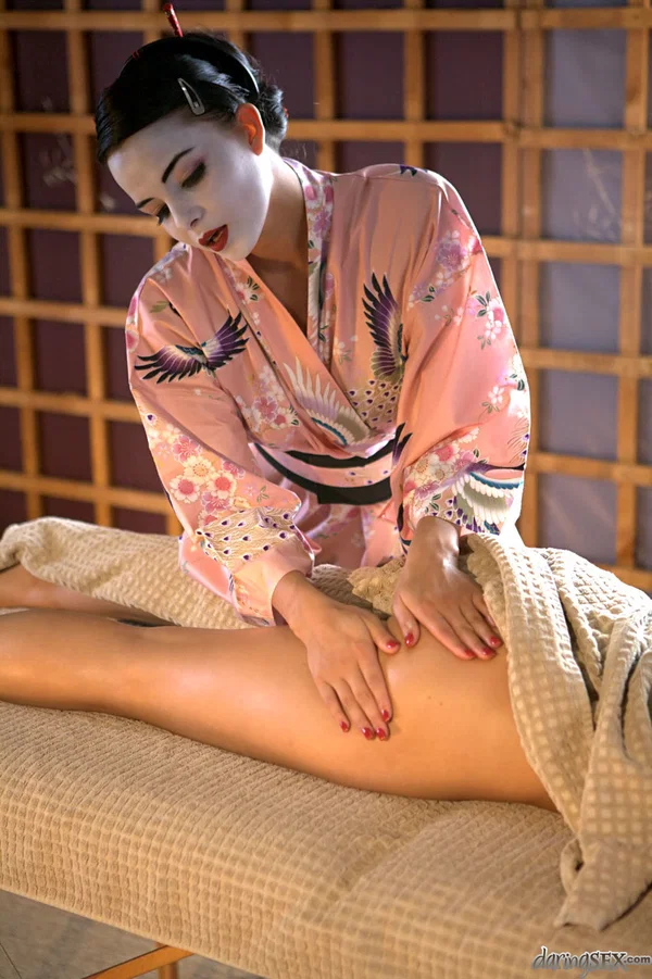 Wannabe geisha masseuse toys pussy & gets toyed herself in steamy lesbian sex  - Lesbian, Dildo, Pornstar, Massage, Nipples, Pussy, Ass, Big Tits, Ass Licking, Pussy Licking  - Photo 1