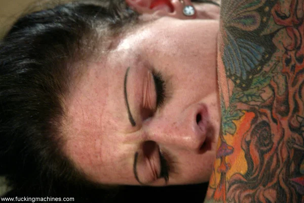 Submissive Norwegian babe Krissy Kage gets screwed by a machine dildo  - Bondage, BDSM, White, Brunette, Pussy, Feet  - Photo 4
