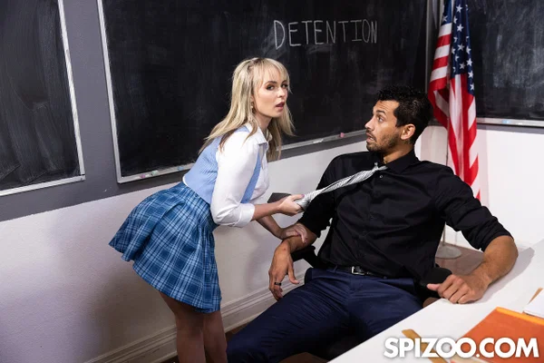 Blonde coed Lilly Bell has sex with her teacher on top of his desk  - Schoolgirl, Big Cock, Teen, Pornstar, Hairy, Reality, Hardcore, Pussy, Pussy Licking, Upskirt  - Photo 6