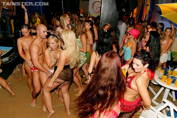 Lecherous ladies in bikinis have some groupsex fun at the wild party  - Bikini, Party, MILF, Ass Fucking, Blowjob, Ass, Big Tits, Groupsex, Handjob, Glasses  - Photo 10