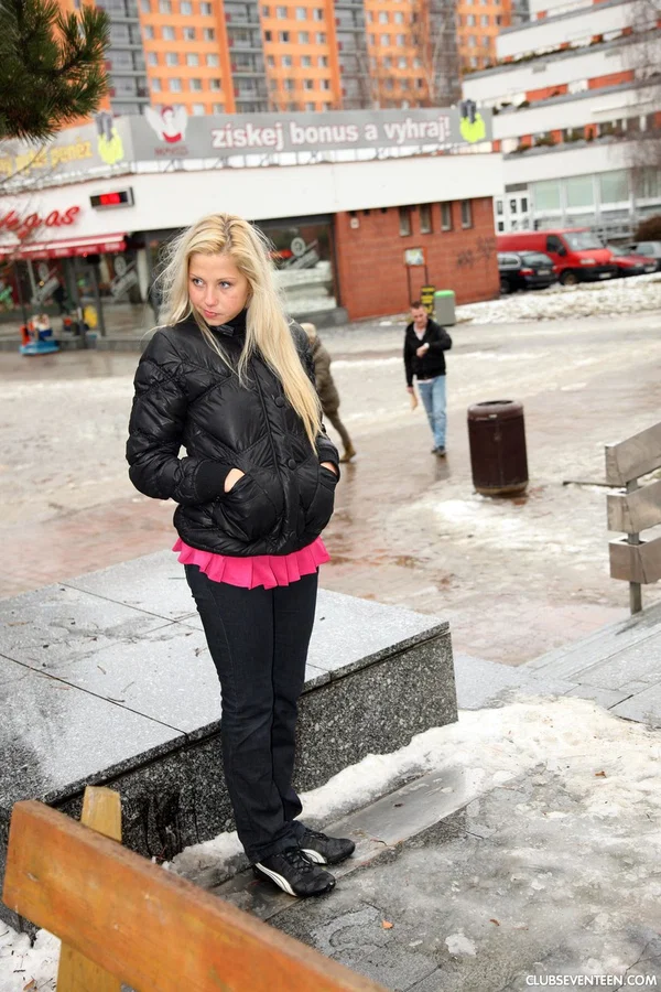 Blonde teen goes home with a guy for sex after buying him a cupcake  - Teen, Pussy, Blonde, European, Jeans, Hardcore, Cute, Cumshot, Clothed, Ass Fucking  - Photo 2
