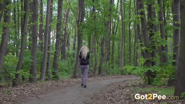 Blonde girl Victoria Pure gets caught pissing on a path through the woods  - Public, Pissing, Czech, Outdoor, Blonde, Non Nude, Pussy, Ass, Close Up, PAWG  - Photo 15