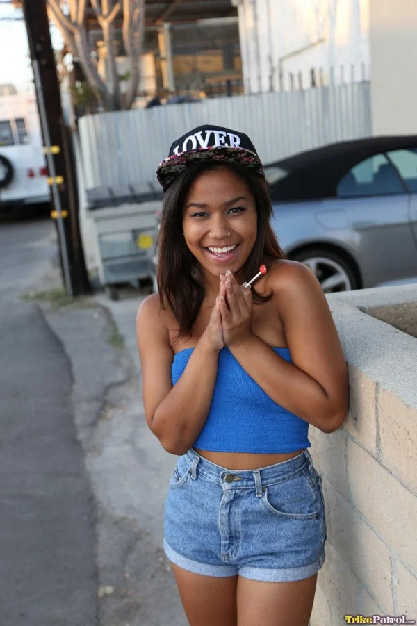 Charming petite teen Loni reveals her titties and gets banged good in POV  - Filipina, Pinay, Ebony, Asian, MILF, Shorts, Black, Cute, Teen, Missionary  - Photo 1