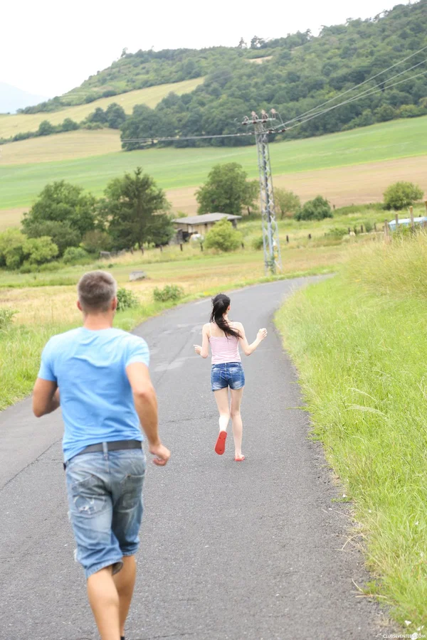 Sweet small titted teen Mia Evans gets stripped & fucked by two guys outdoors  - Public, Outdoor, Groupsex, Teen, Cute, Reality, Sandals, Skinny, Nipples, Handjob  - Photo 4