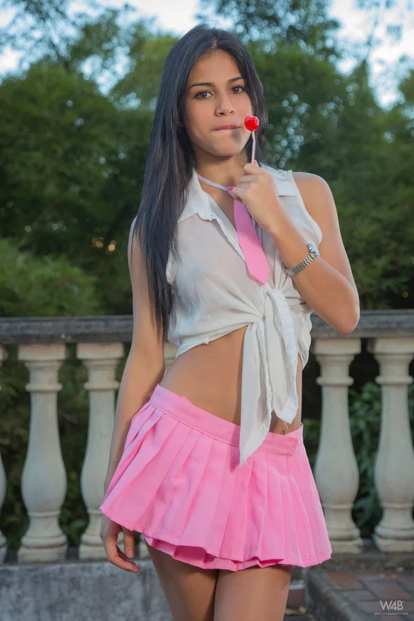 Venezuelan teen with a hot ass Denisse Gomez strips and poses on the terrace  - Venezuela, Babe, Teen, Latina, Panties, Ass, Skirt, Outdoor, Clothed, Jeans  - Photo 5