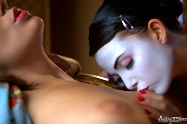 Wannabe geisha masseuse toys pussy & gets toyed herself in steamy lesbian sex  - Lesbian, Dildo, Pornstar, Massage, Nipples, Pussy, Ass, Big Tits, Ass Licking, Pussy Licking  - Photo 3