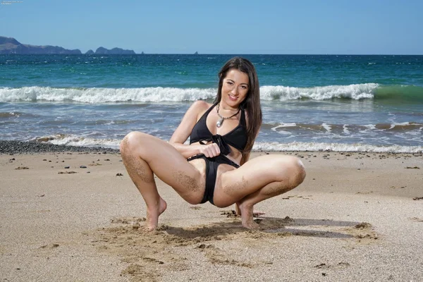 Sexy American Lily Adams poses naked & shows her big ass & pussy on the beach  - Beach, Perfect, Pussy, Bikini, Centerfold, Ass, Outdoor, Big Tits, Spreading, Natural Tits  - Photo 2