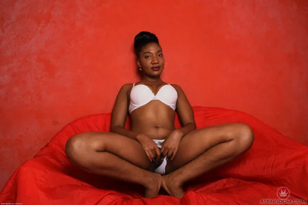 Ebony female removes her bra and panty prior to showcasing her pink pussy  - Ebony, Close Up, Amateur, Spreading, Hairy, African, Pussy, Ass, Panties, Lingerie  - Photo 6