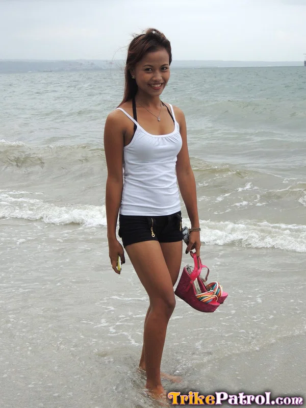 Slim Filipina girl Mhikaella undresses before fucking a sex tourist in hotel  - Asian, Amateur, Skinny, Beach, Clothed, Shaved, Outdoor, Skirt, Hardcore, Tiny Tits  - Photo 2