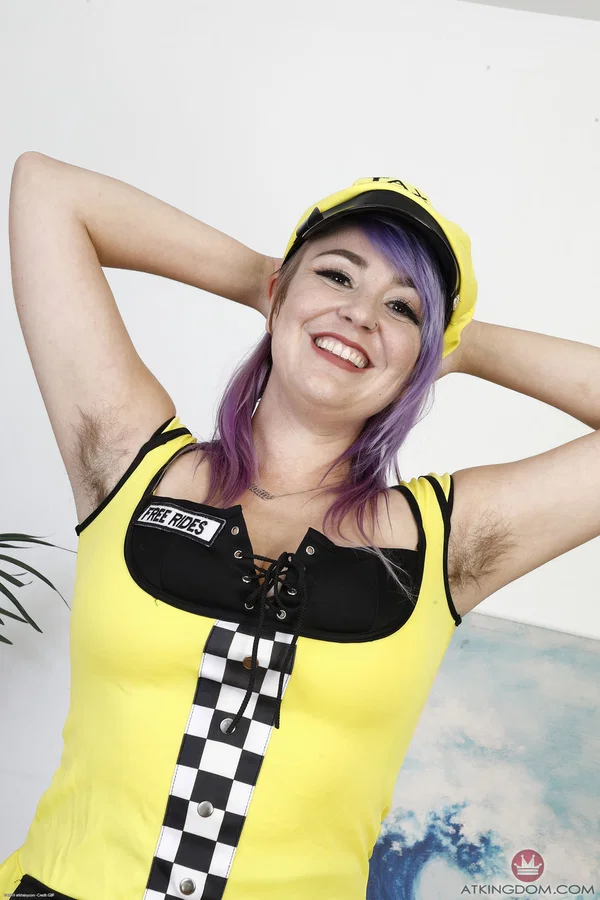 Horny Bratty Wolfie in taxi uniform spreading hairy legs to show off hairy beave  - Hairy, MILF, Pussy, Amateur, Big Clit, Uniform, Big Tits, Sexy, Spreading, Upskirt  - Photo 2