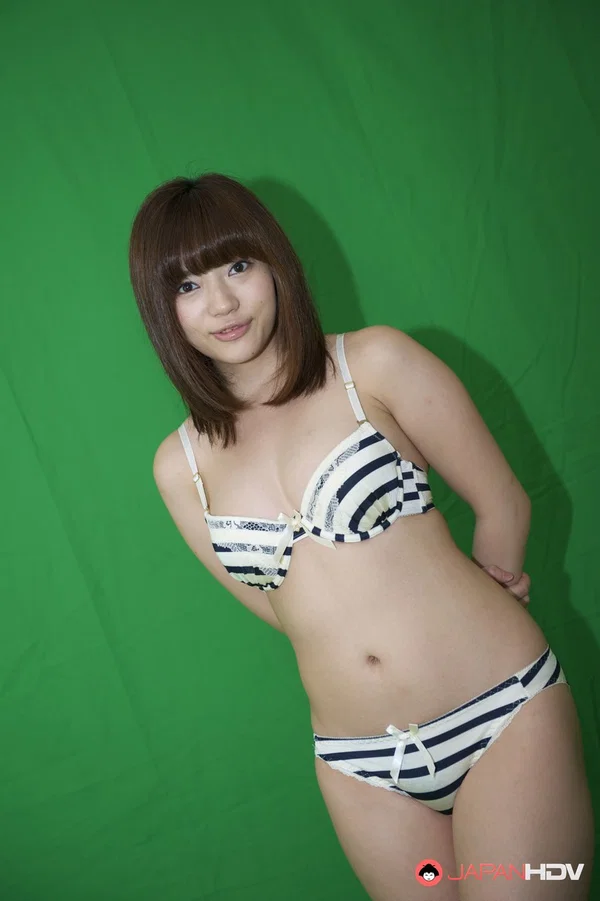 Adorable Japanese girl Mai Misato stands butt naked after disrobing  - Japanese, Asian, Hairy, Clothed, Skirt, Lingerie, Brunette, Ass, Tiny Tits, Babe  - Photo 6