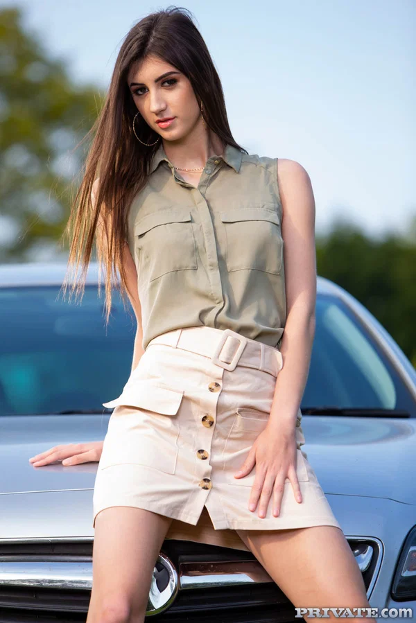 Hot teen Lina Luxa has anal sex with a hunky man willing to fix her broken car  - French, Tall, Blowjob, Outdoor, Upskirt, Amateur, Reality, Doggy Style, Ass Fucking, High Heels  - Photo 3