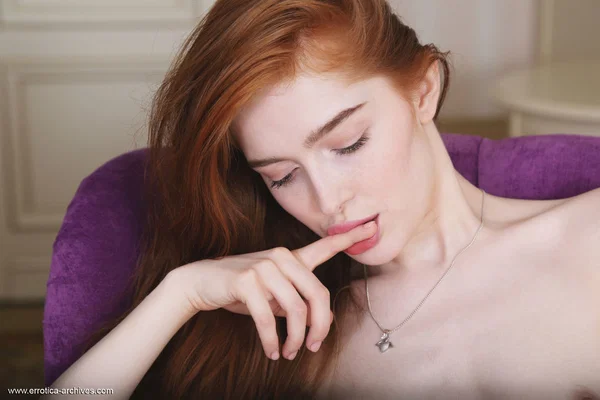 Fair skinned redhead Jia Lissa pets her trimmed pussy while totally naked  - Redhead, Teen, Skinny, Spreading, Pussy, Ass, Feet, Hairy, Babe, Close Up  - Photo 15