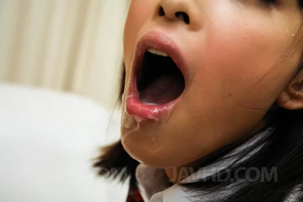Asian coed Rin Yuzuki receives a mouthful of cum while toying her asshole  - Cum In Mouth, Japanese, Schoolgirl, Asian, Cumshot, Anal, Blowjob, Ass, Uniform, Dildo  - Photo 13