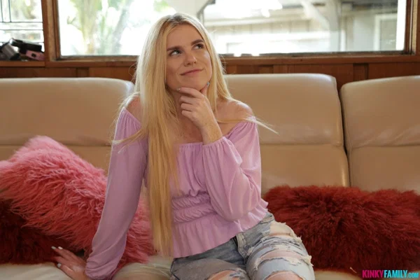 Blonde teen gets undressed before commencing POV sex with her cousin  - POV, Reality, Hardcore, Amateur, Cumshot, Teen, Seduction, Pussy, Jeans, MILF  - Photo 1
