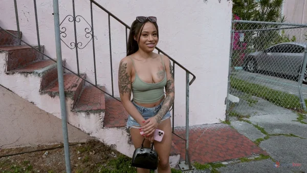 Inked black teen Camila Reyez presents her big tits and gets rammed in a van  - MILF, Latina, Big Tits, Amateur, Tattoo, Shorts, Sexy, Reality, Blowjob, Ass  - Photo 12