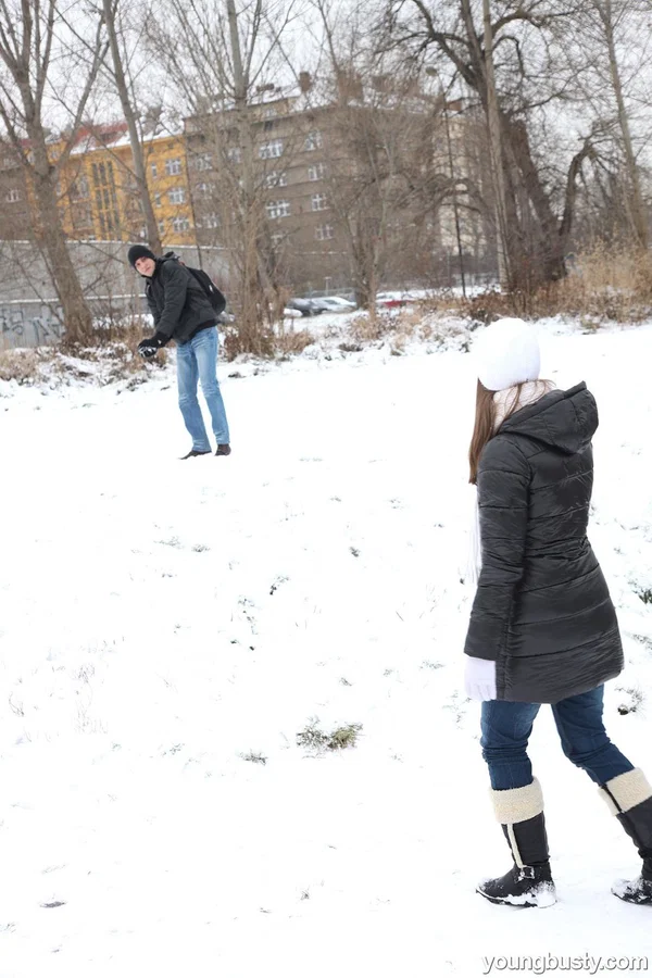 Busty teen girlfriend Jenny N enjoys post snowball fight bedroom bang  - BBW, Curvy, Teen, Thick, Chubby, Blowjob, Boots, Pussy, Skinny, Outdoor  - Photo 2