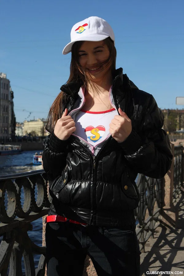 Nice teen Vika Volkova takes off her cap and clothes for sex in sneakers  - Teen, Cute, European, Outdoor, Non Nude  - Photo 2