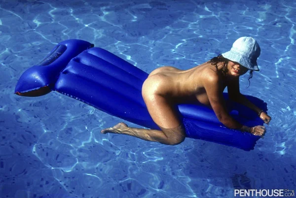 Kinky lady Julia Perrein displays her hairy vagina and nice tits outdoors  - Centerfold, Pool, Big Tits, MILF, Model, Perfect, Outdoor, Beautiful, Glamour, Babe  - Photo 12